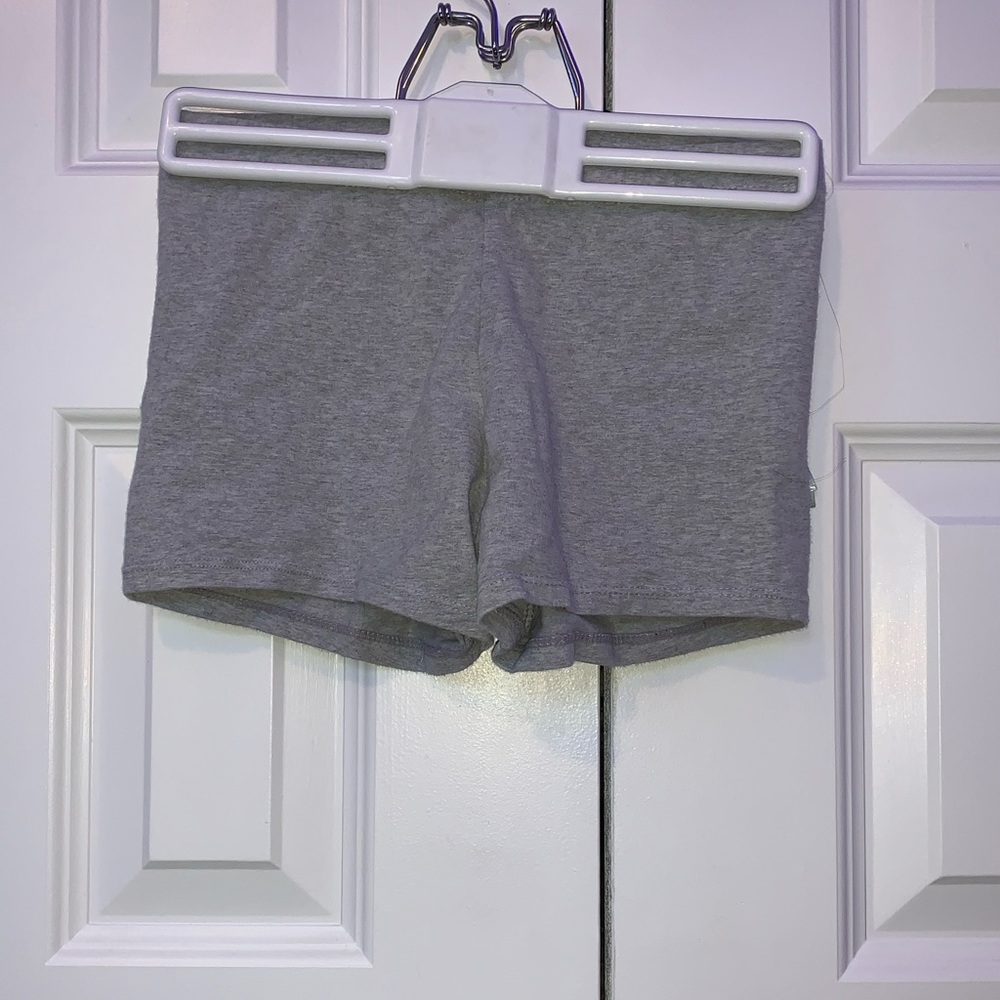 Gray cotton athletic shorts/booty short